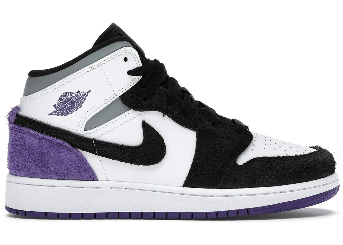 Kids Jordan 1 Mid SE Purple - Mid-top sneaker 2/3