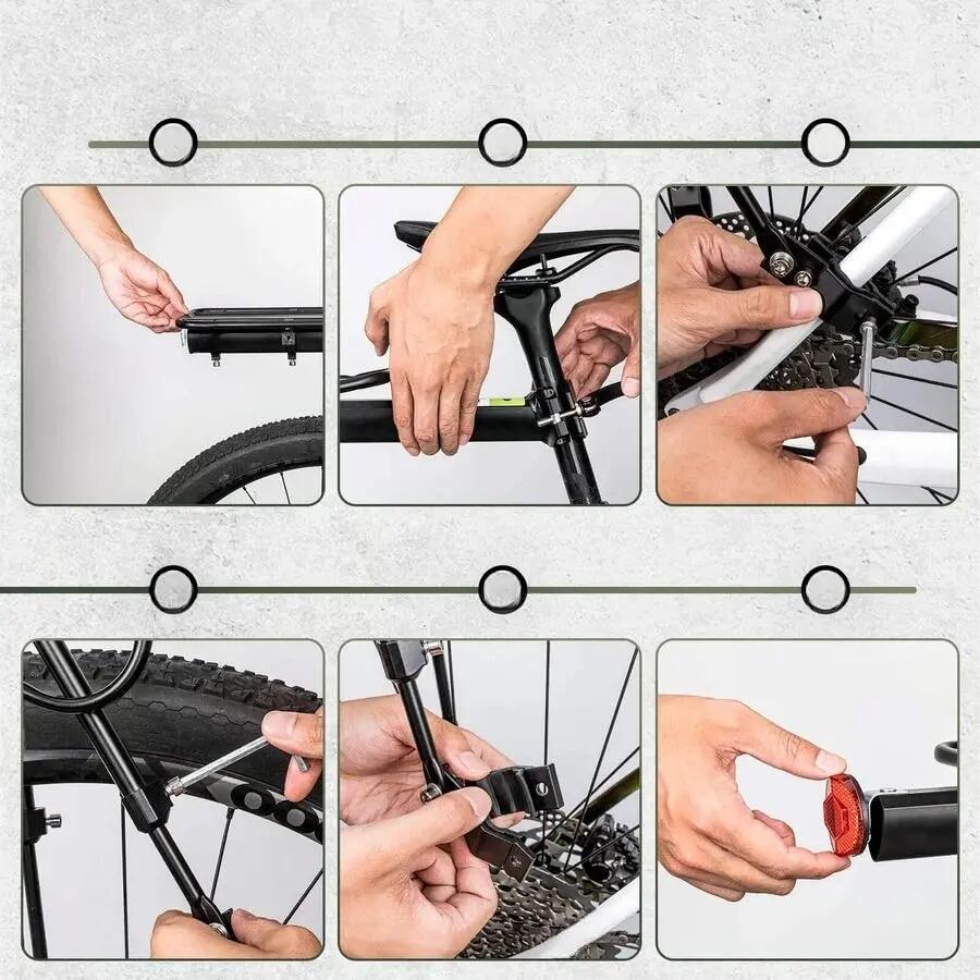 Porte-bagages arrière pour vélo avec réflecteur ROCKBROS 3/4