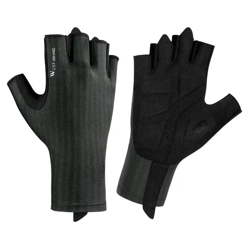 Gants antidérapants unisexes respirants demi-doigts 1/7