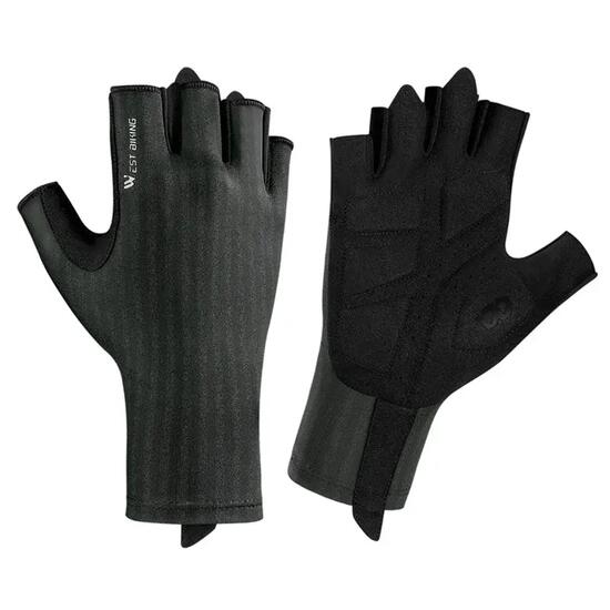 Gants antidérapants unisexes respirants demi-doigts