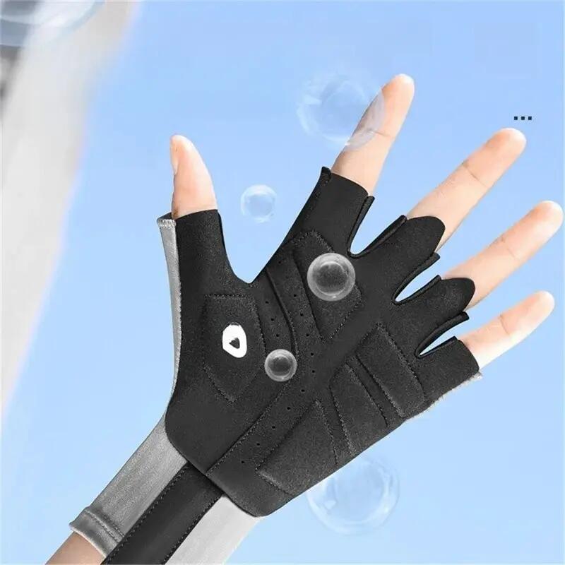 Gants antidérapants unisexes respirants demi-doigts 2/7