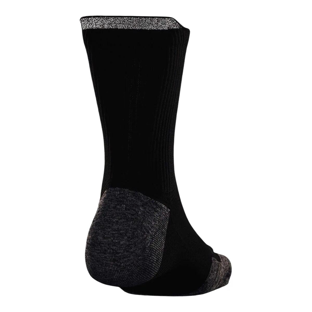 Socken für Damen Unisex Herren Schwarz/Schwarz reflektierend 2/3