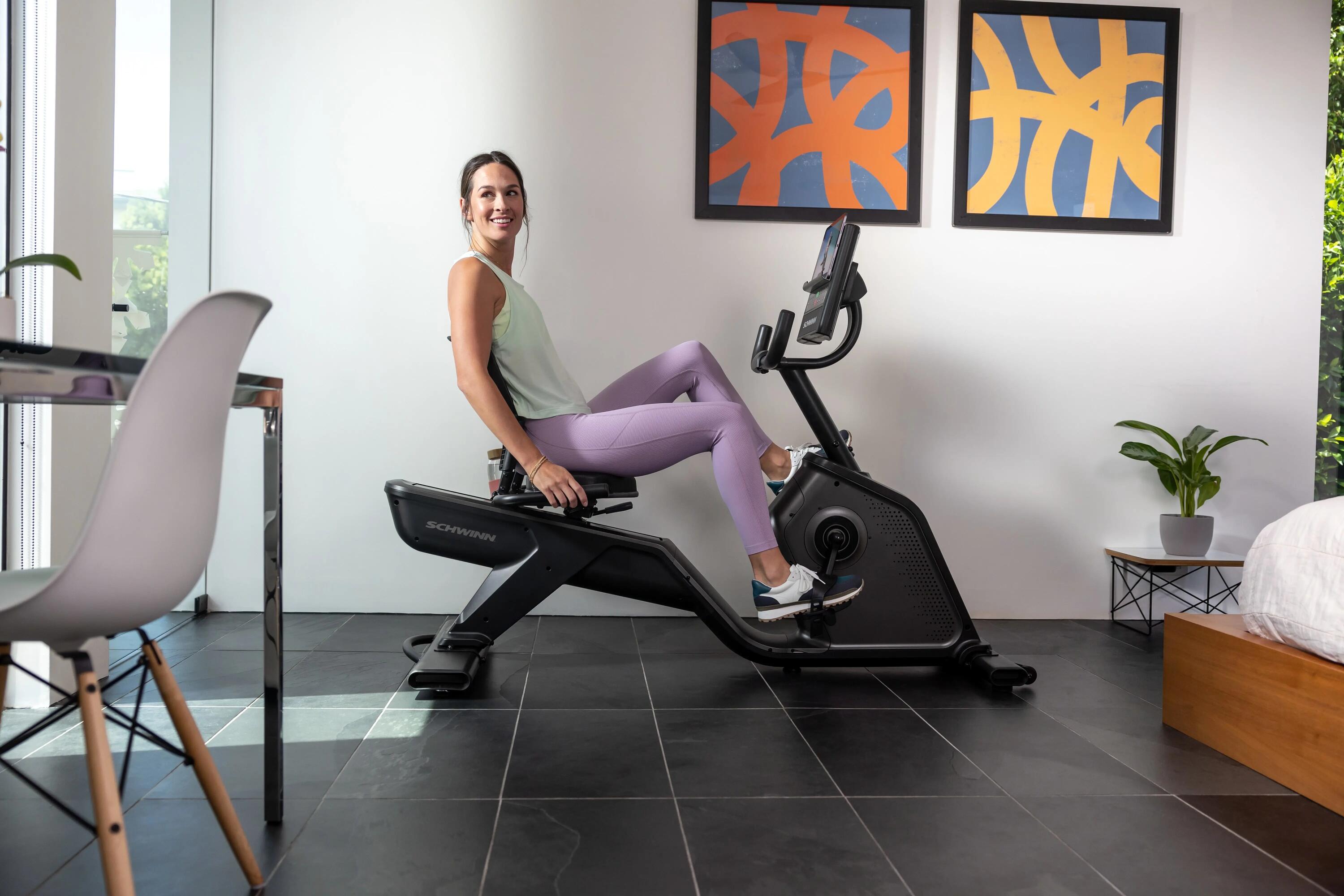 Vélo couché Schwinn 590R 25 niveaux résistance Gris/Noir 3/16