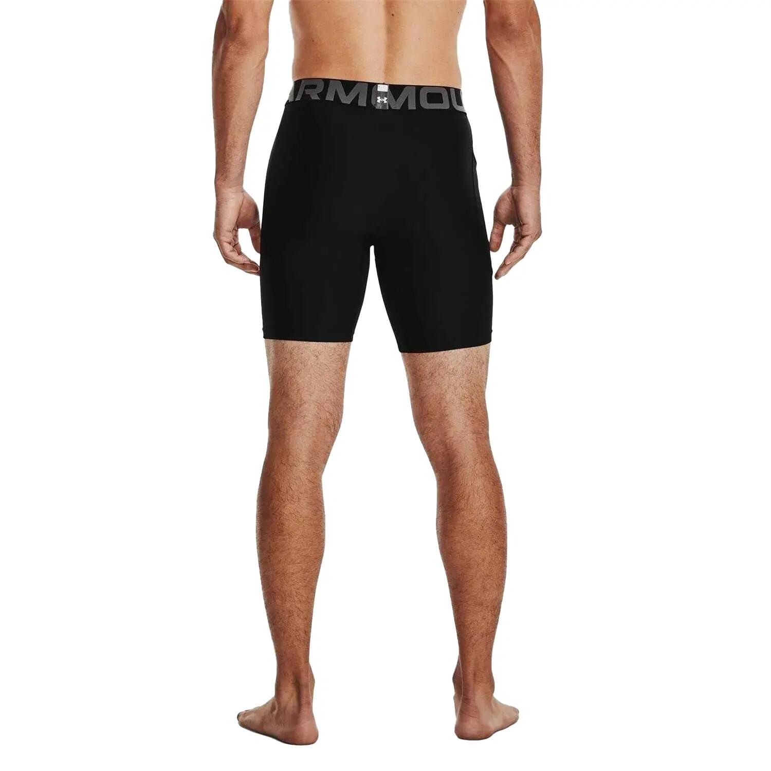 Pantaloncini A Compressione Aderente Uomo Under Armour HeatGear Nero 2/6