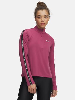 Technische top met rits voor dames (fuchsia/donker)