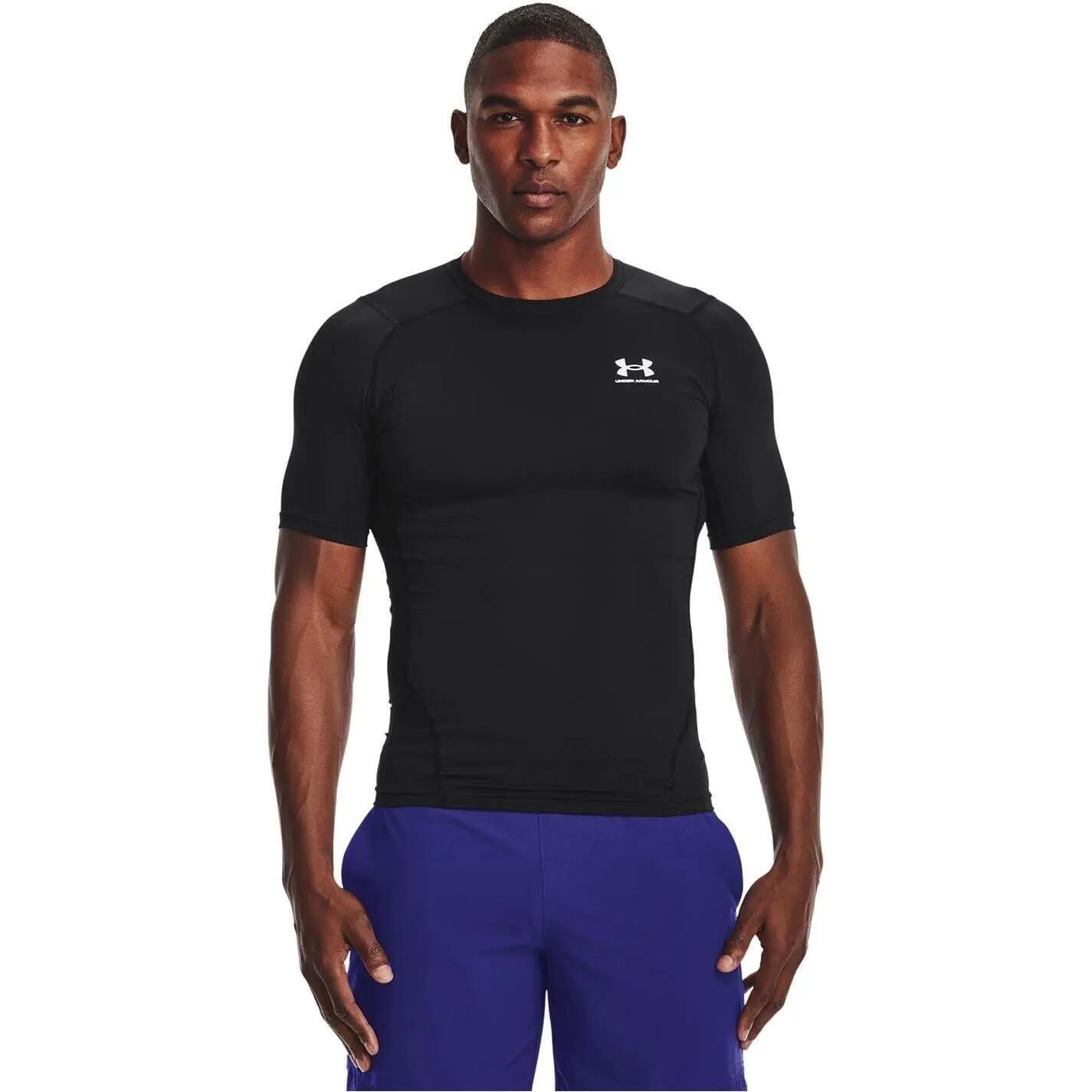 Heren HeatGear Training Tshirt (Zwart) 2/7