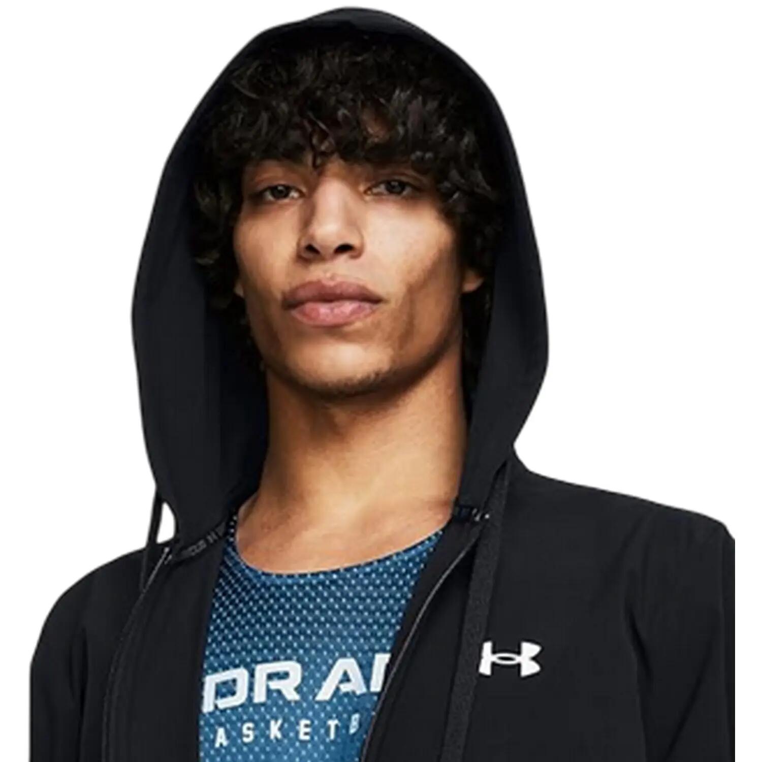 Giacca Con Cappuccio Regolare Uomo Under Armour Baseline Nero 4/5