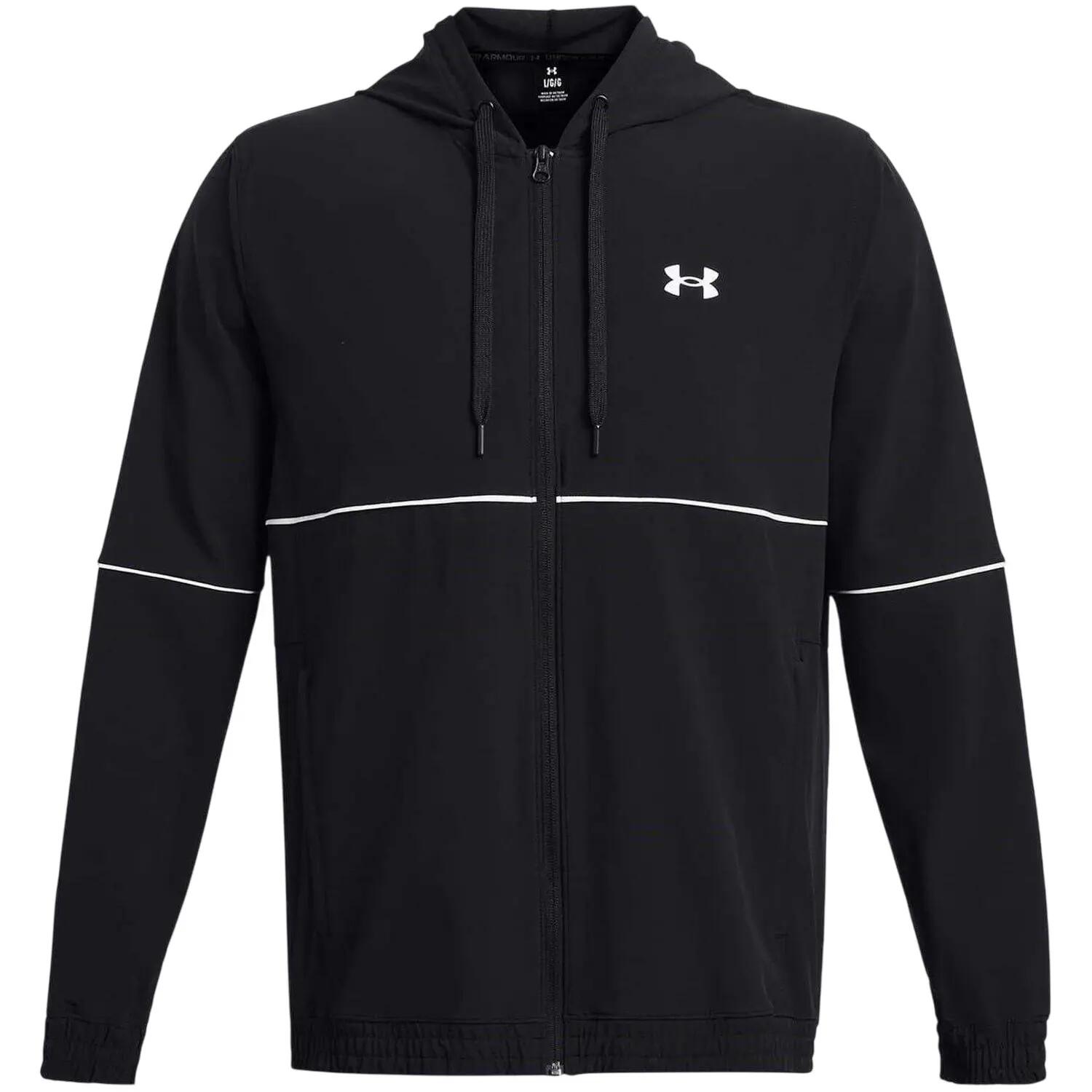 Giacca Con Cappuccio Regolare Uomo Under Armour Baseline Nero 2/5