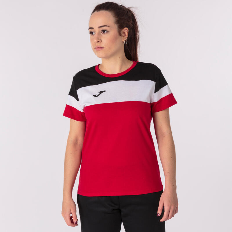 Maillot manches courtes Fille Joma Crew iv rouge noir blanc