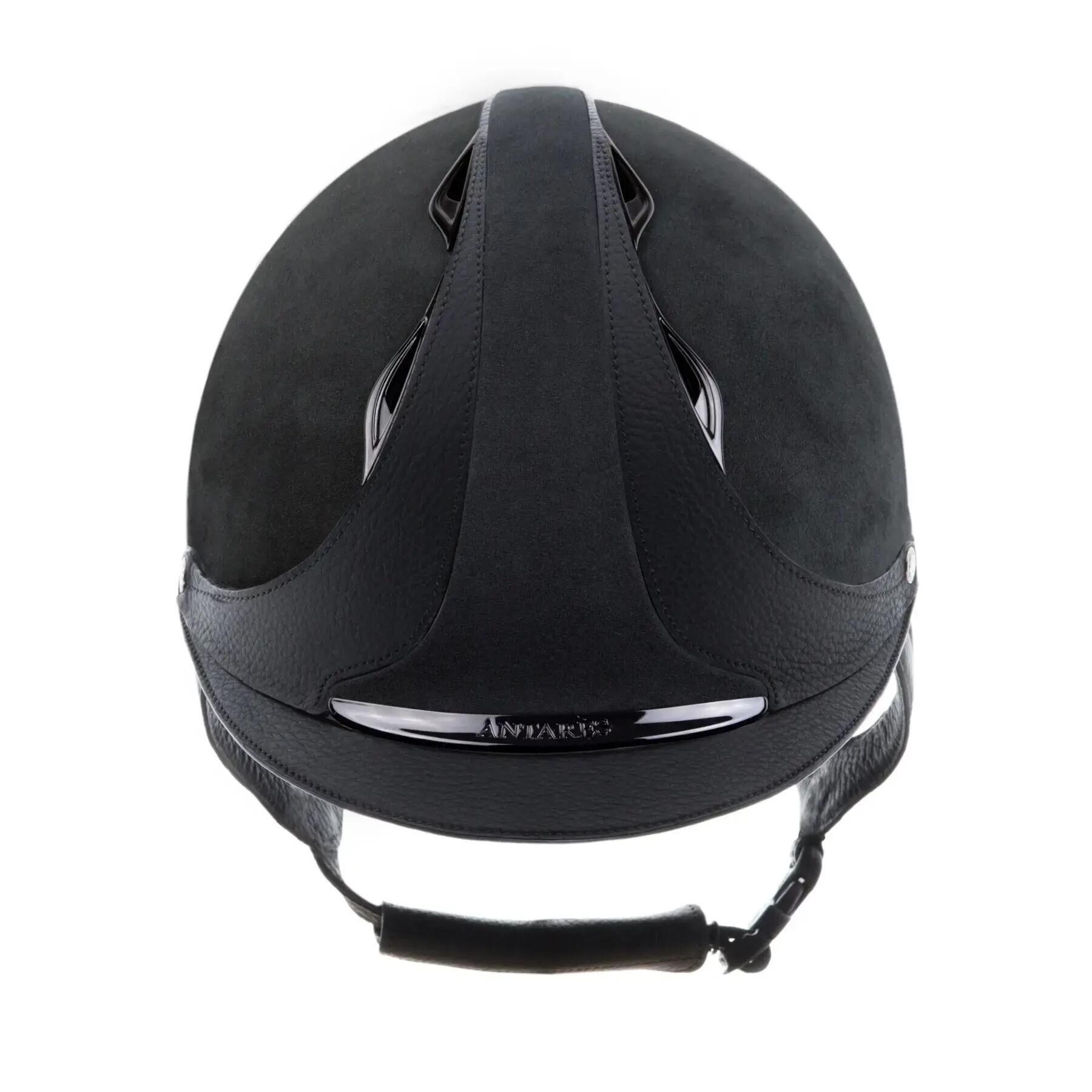 Casco de equitación de cuero con arnés Antarès Hunter 3/3
