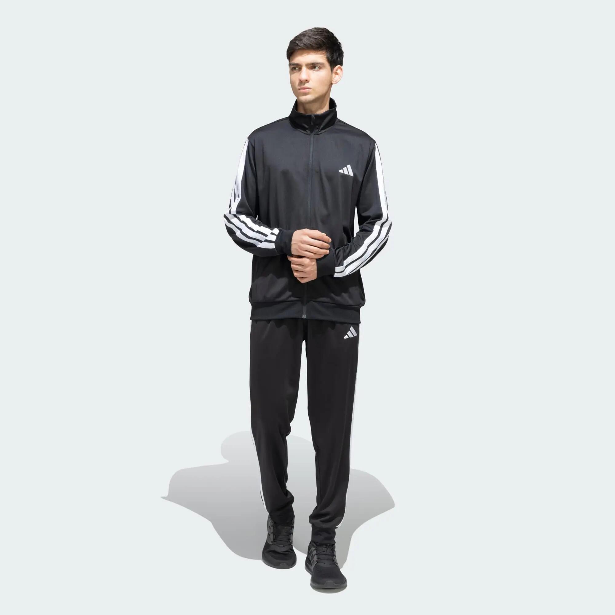 Adidas M 3S TR TT TS Men Sports Track Suit Black -  1