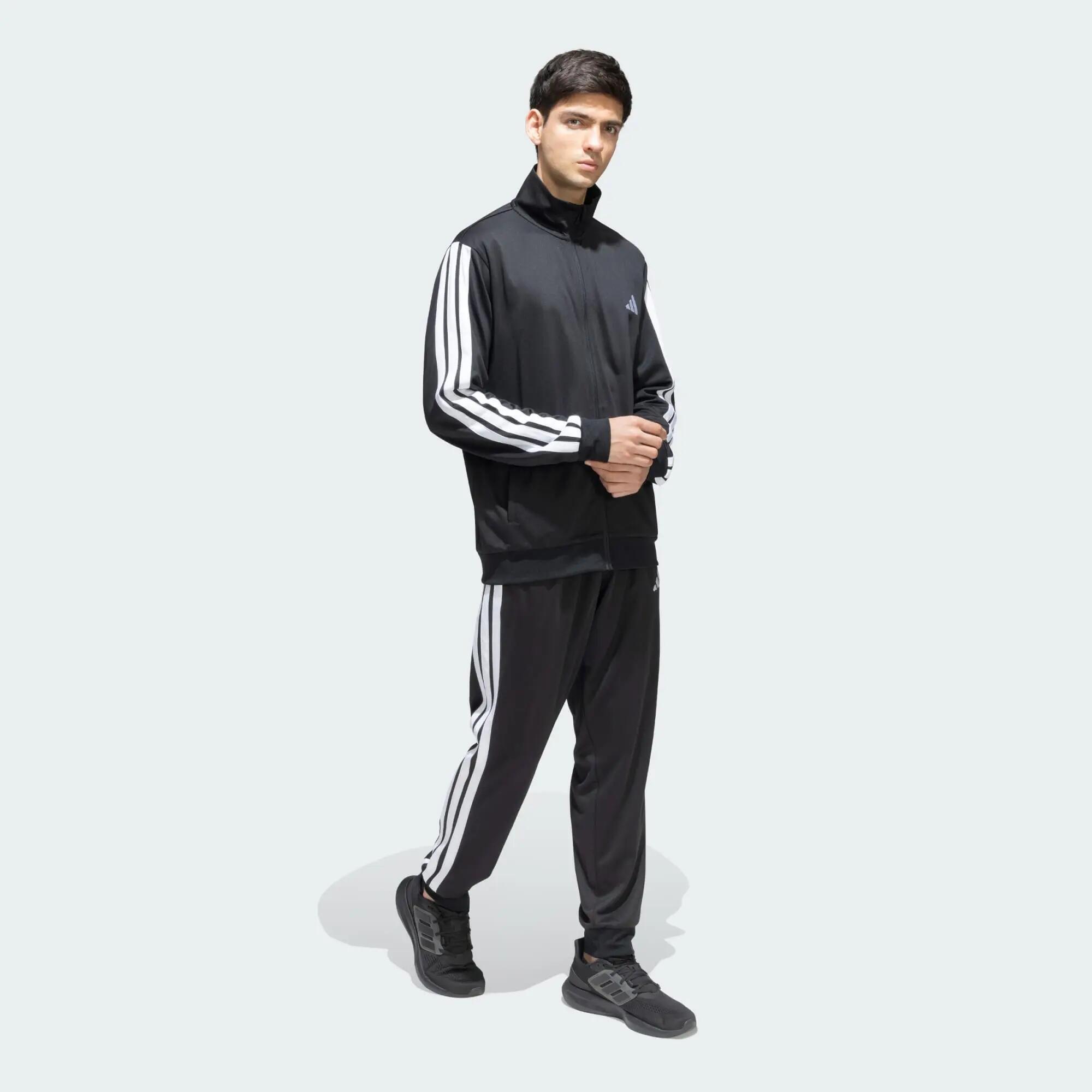 Adidas M 3S TR TT TS Men Sports Track Suit Black -  4