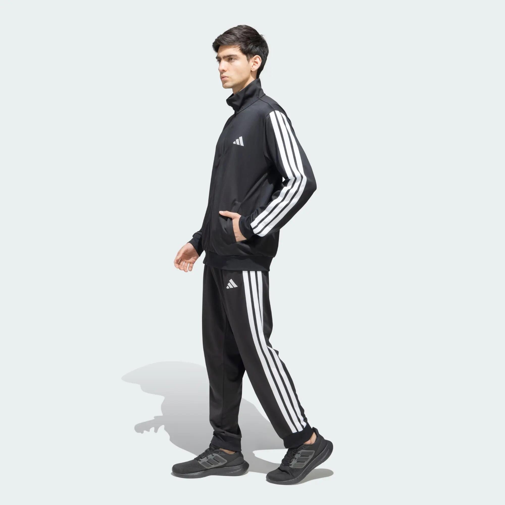 Adidas M 3S TR TT TS Men Sports Track Suit Black -  2