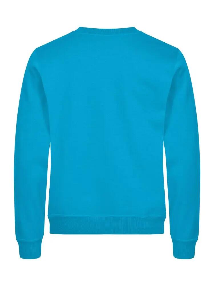 clique Miami Roundneck - Girocollo unisex turchese in cotone riciclato 3/4