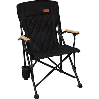 Campingstoel creekwood outdoor camping fauteuil stoel hout armleuning 136kg