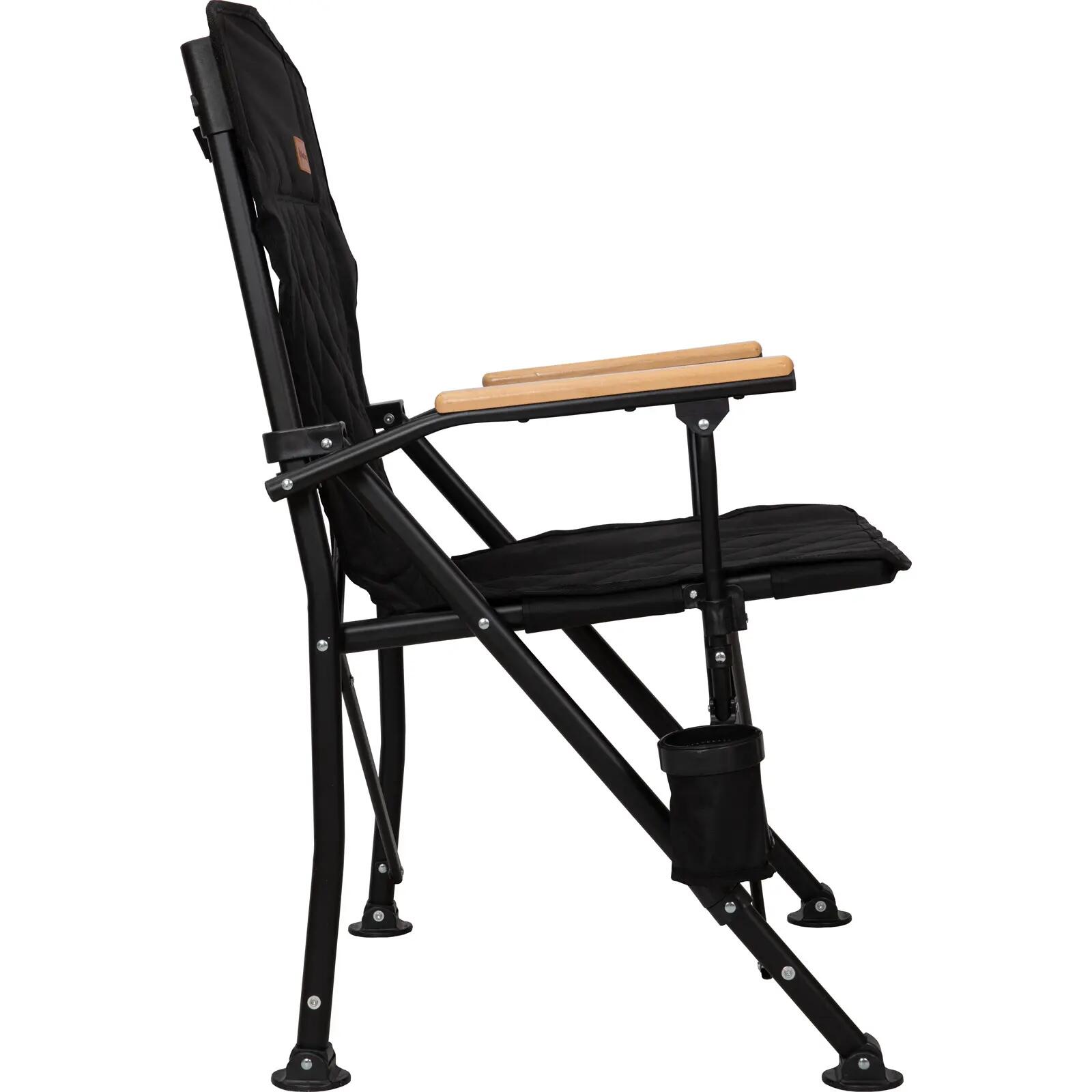 Sedia da campeggio Creekwood outdoor camping poltrona bracciolo legno 136kg 6/7