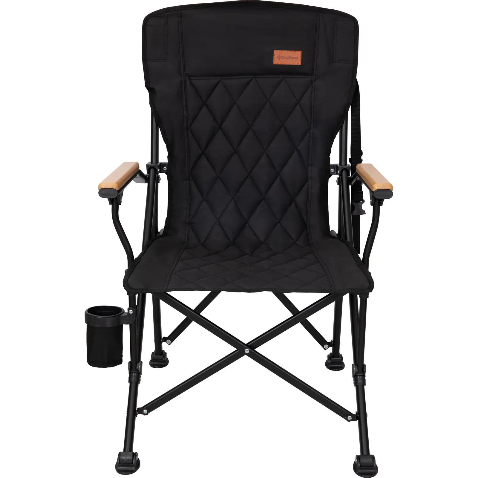 Sedia da campeggio Creekwood outdoor camping poltrona bracciolo legno 136kg 5/7