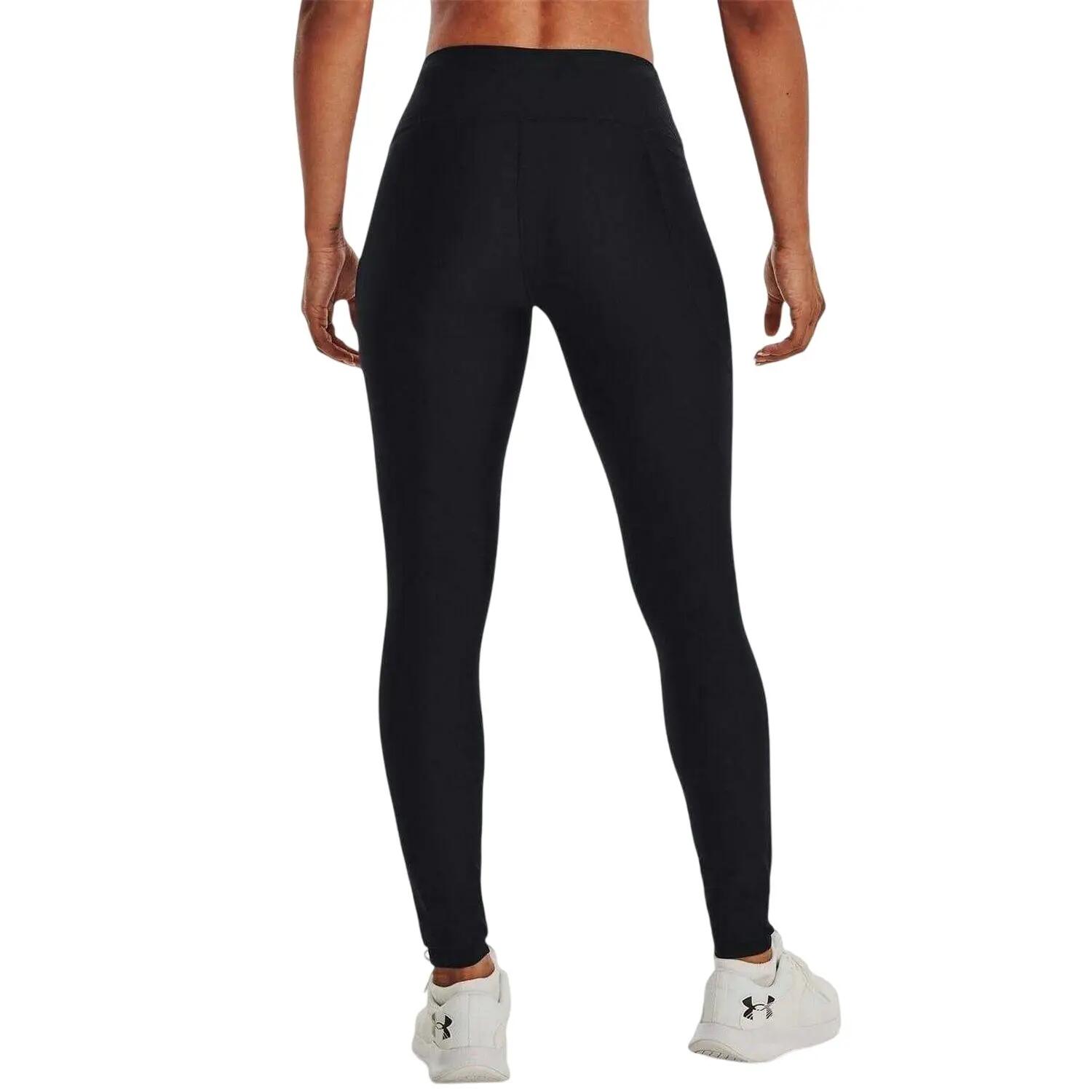 Pantacollant Vita Alta Donna Under Armour Performance Nero Bianco 3/4