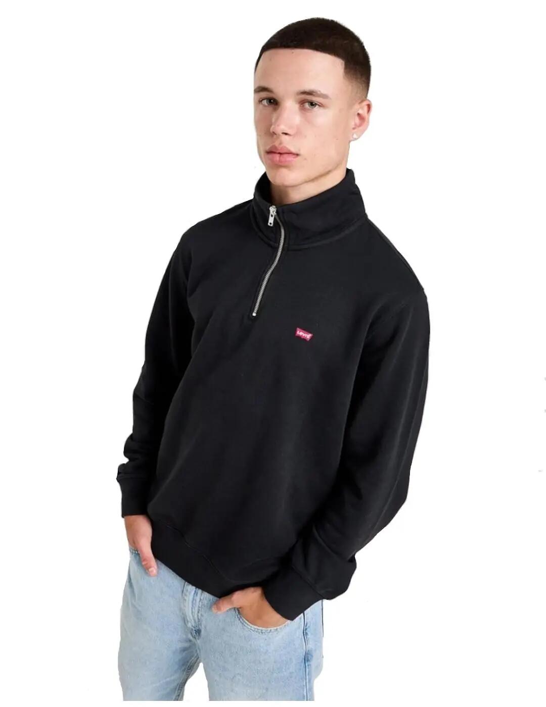 Sudaderas jerseys polares para Hombre Levis 	jersey levis original Negro 3/6