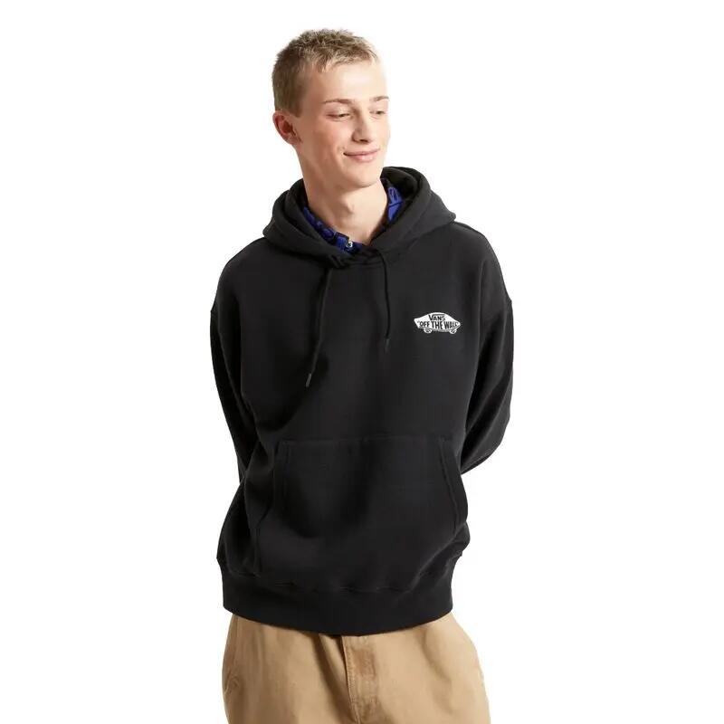 Sudadera Negra Vans con Cpucha Double Standard Pullove Black Simple y Cómoda 2/5