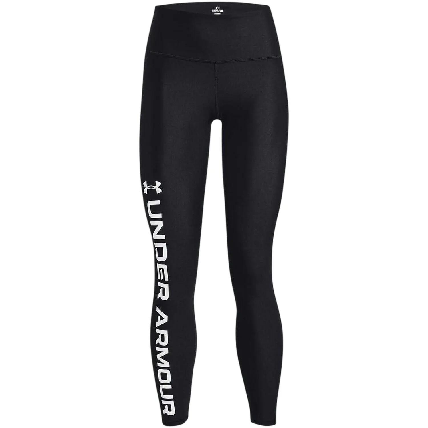 Pantacollant Vita Alta Donna Under Armour Performance Nero Bianco 2/4
