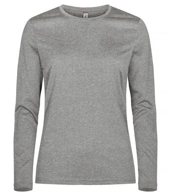 Clique basic active-t l/s women – dames longsleeve van spun dyed polyester