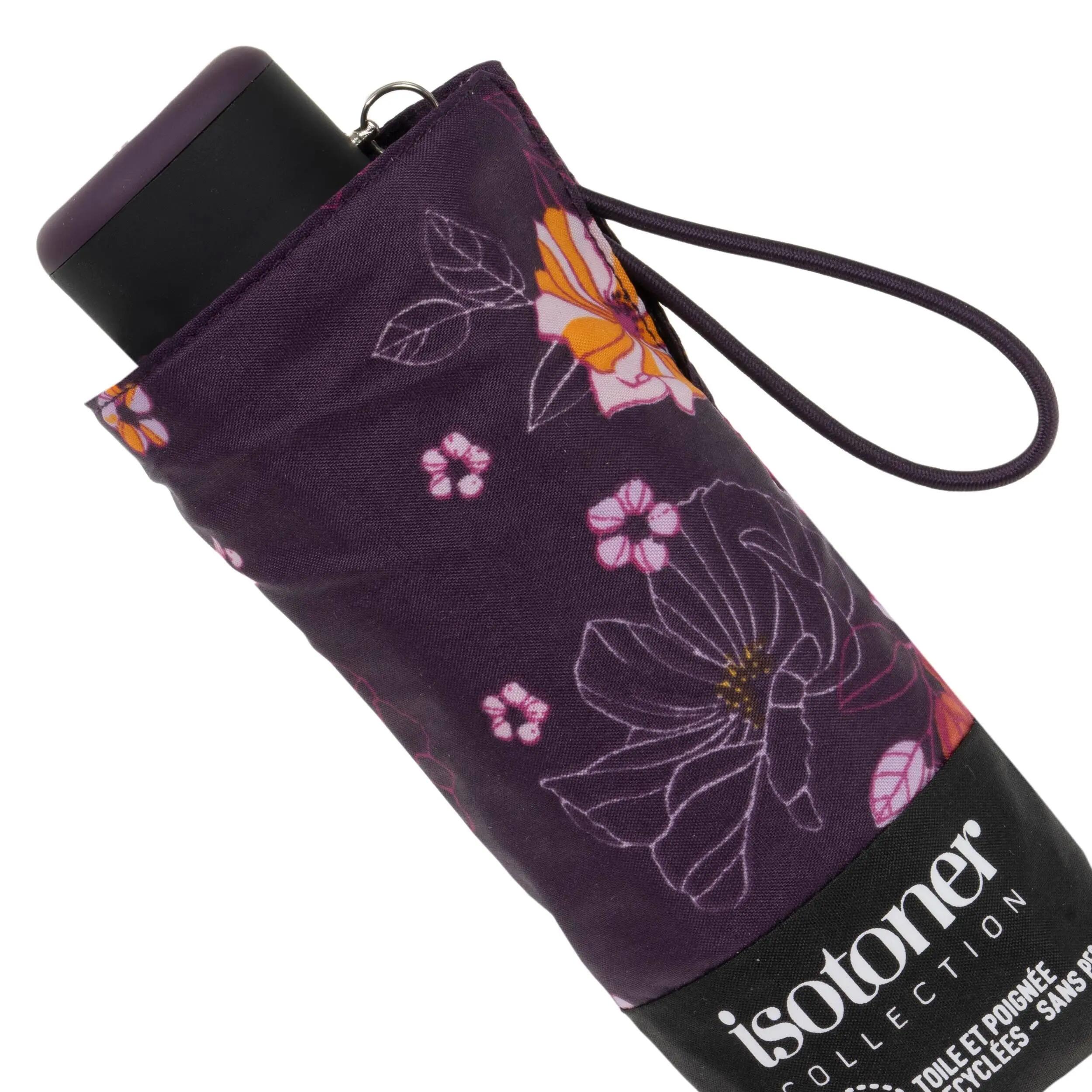 Mini Slim Paraplu Aubergine Bloemen 5/5