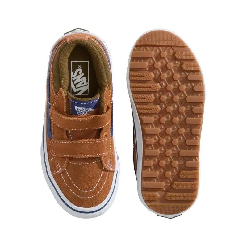 Zapatillas Marrones Vans Sk8-Mid Kids con Cierre de Velcro y Ajuste Seguro 4/5