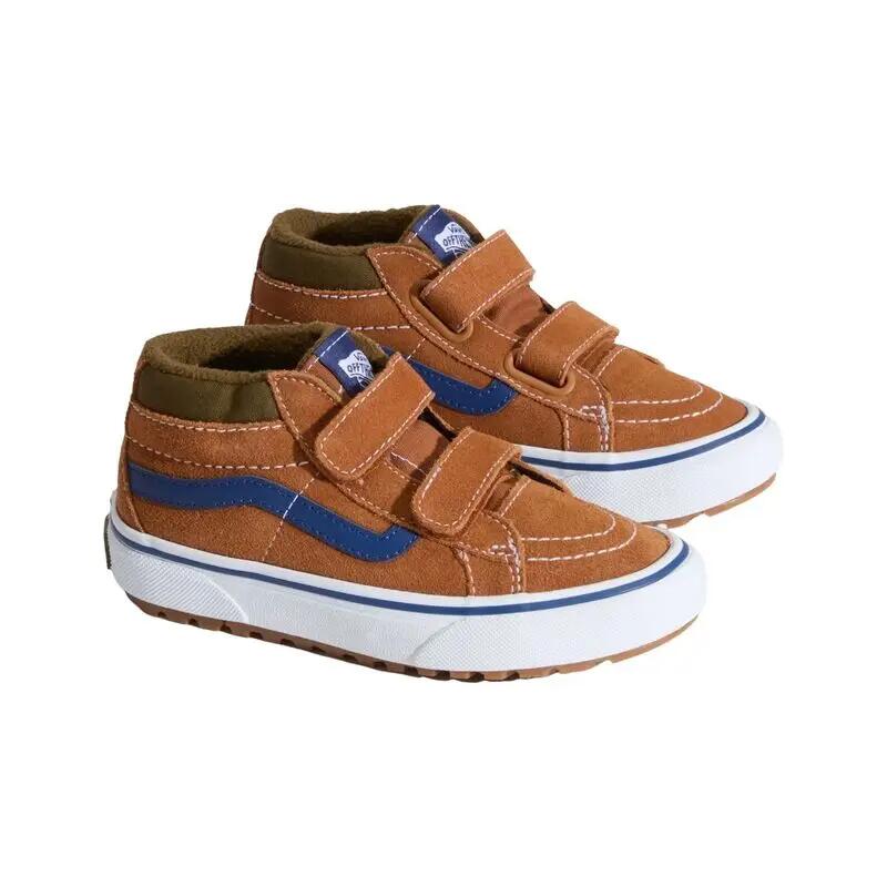 Zapatillas Marrones Vans Sk8-Mid Kids con Cierre de Velcro y Ajuste Seguro 3/5