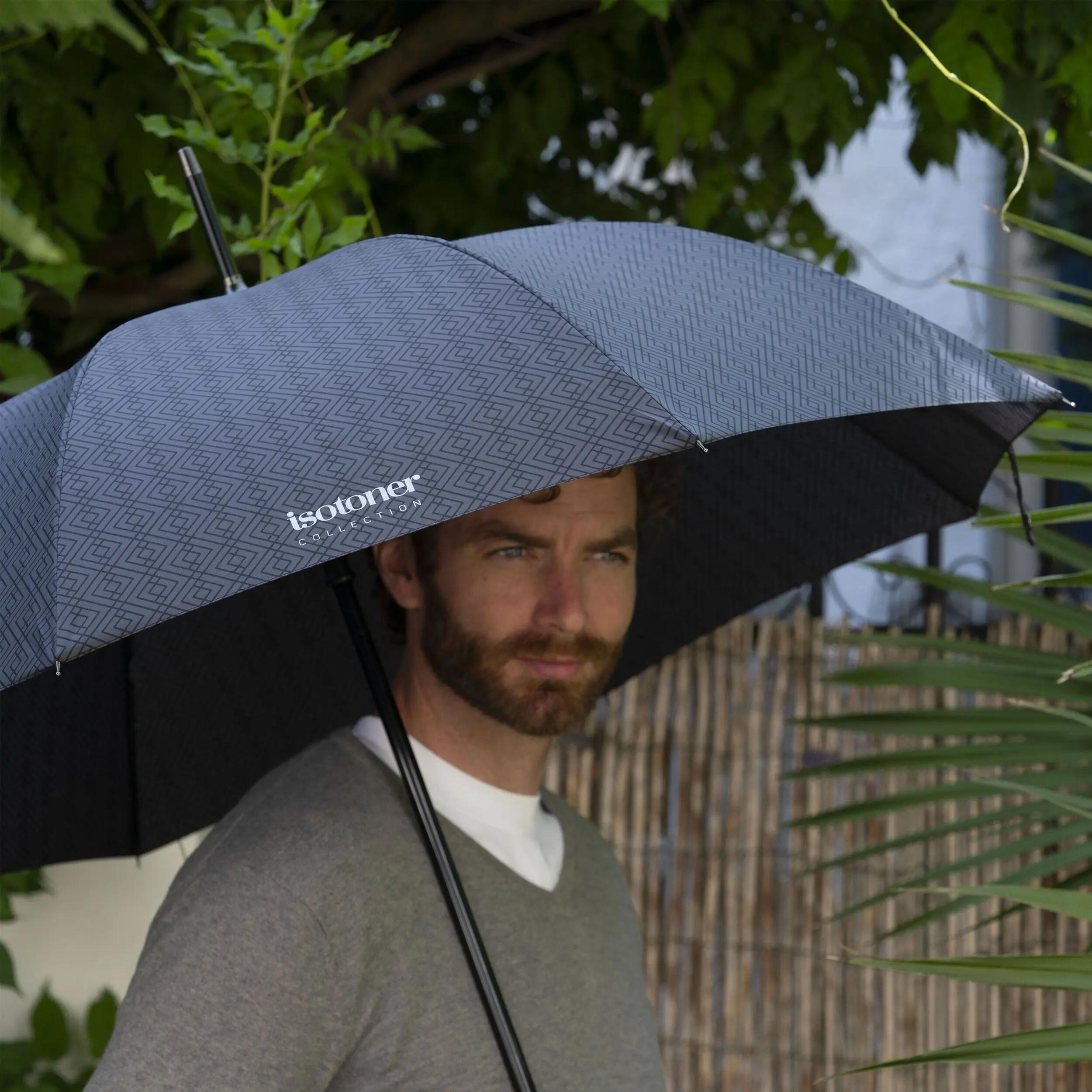Crook X-TRA SOLIDE paraplu met monogram voor heren 2/5