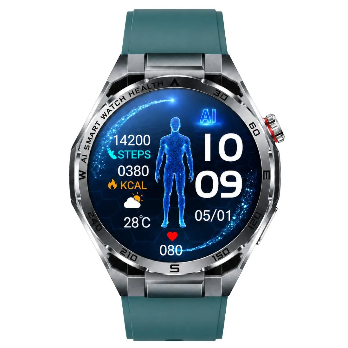 Relógio Smartwatch desportivo verde WM18 6/6