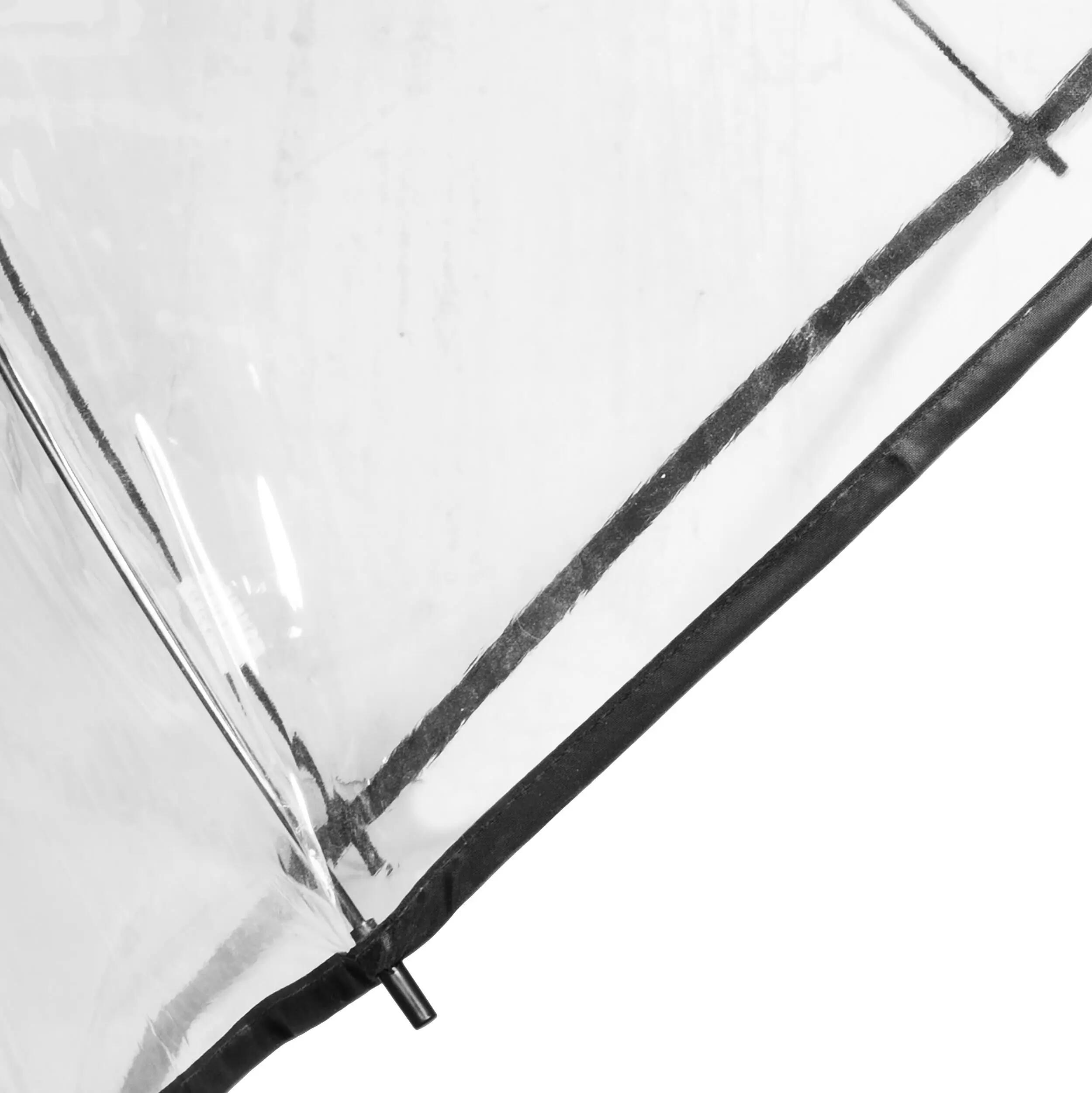Paragua campana transparente, maciza, apertura manual 3/5
