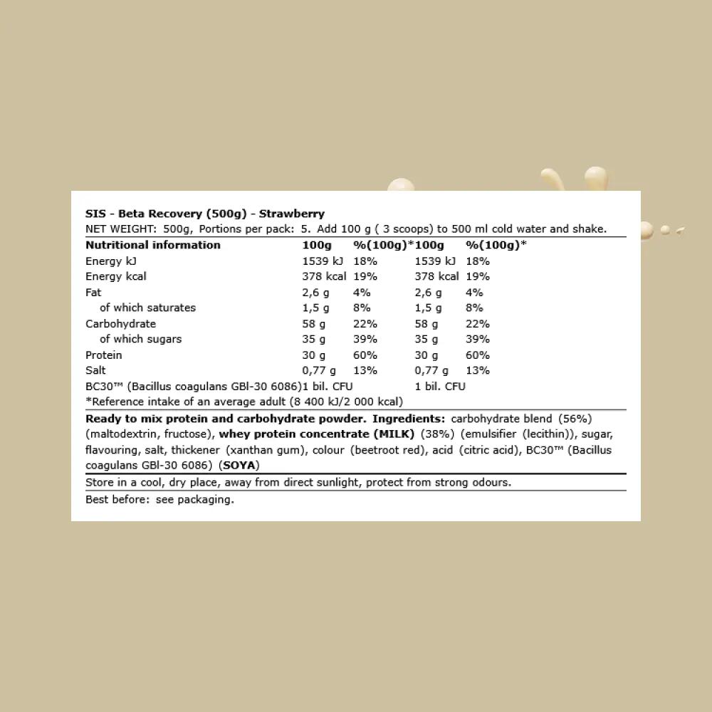 SIS Beta Recovery Drink Poudre Fraise - 500g 3/3