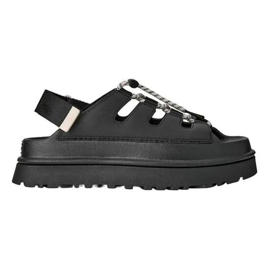 Sandalias Negras UGG GoldenGlow Toggle Black con Ajuste de Cordón
