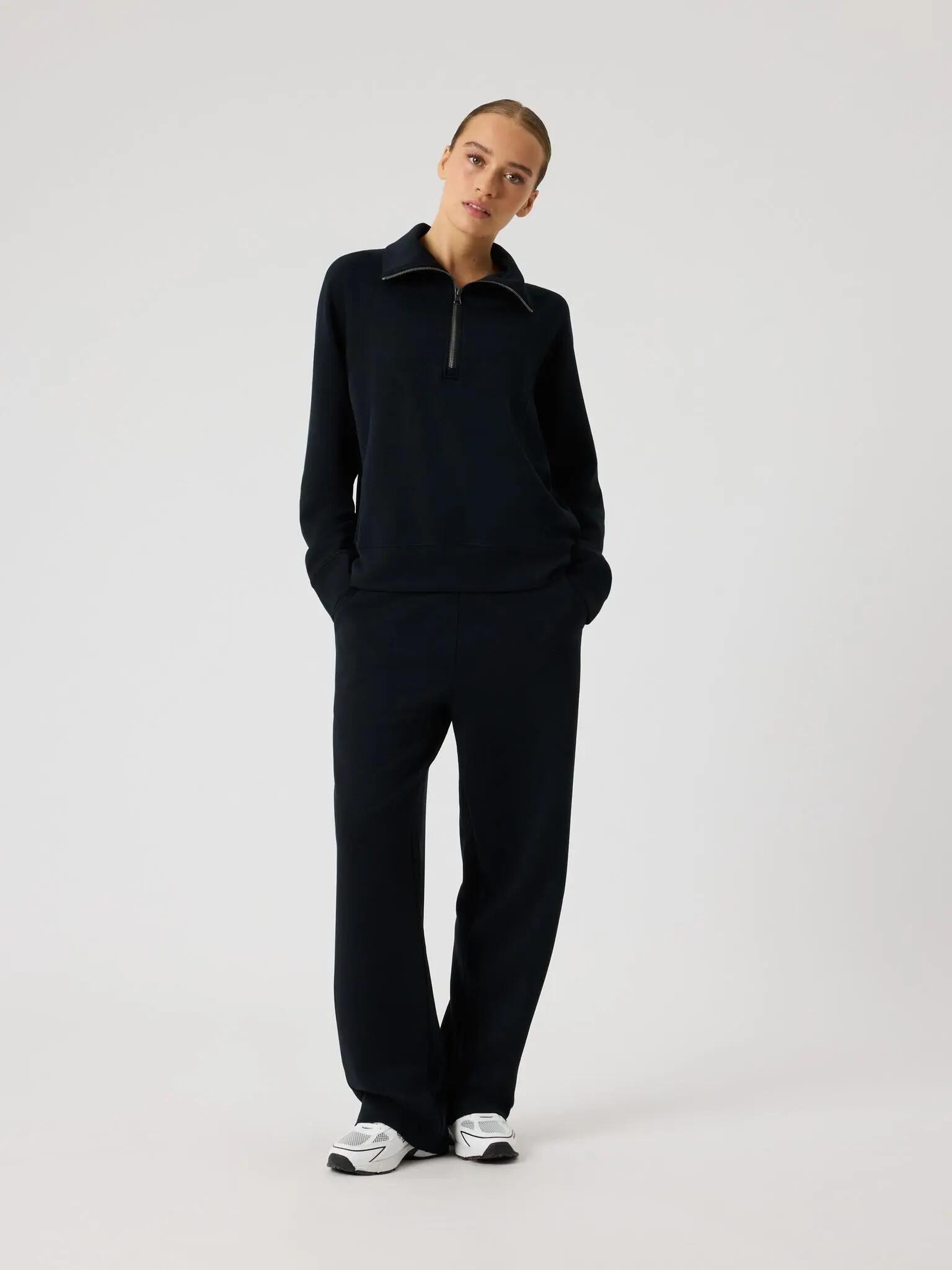 bjorn_borg STUDIO SOFT HALFZIP SWEATSHIRT Donna — Black Beauty 3/5