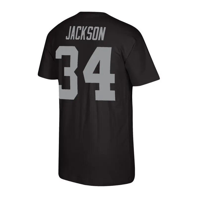T-shirt NFL Bo Jackson Las Vegas Raiders Mitchell & Ness player Noir 2/3
