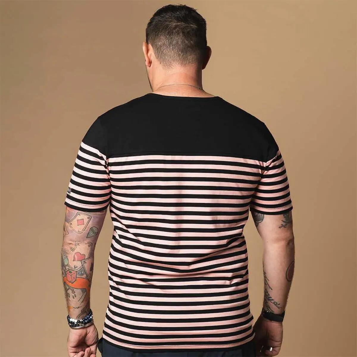 T-shirt Marinière La Fashion - Stade Toulousain X Religion Rugby Noir et rose 2/5
