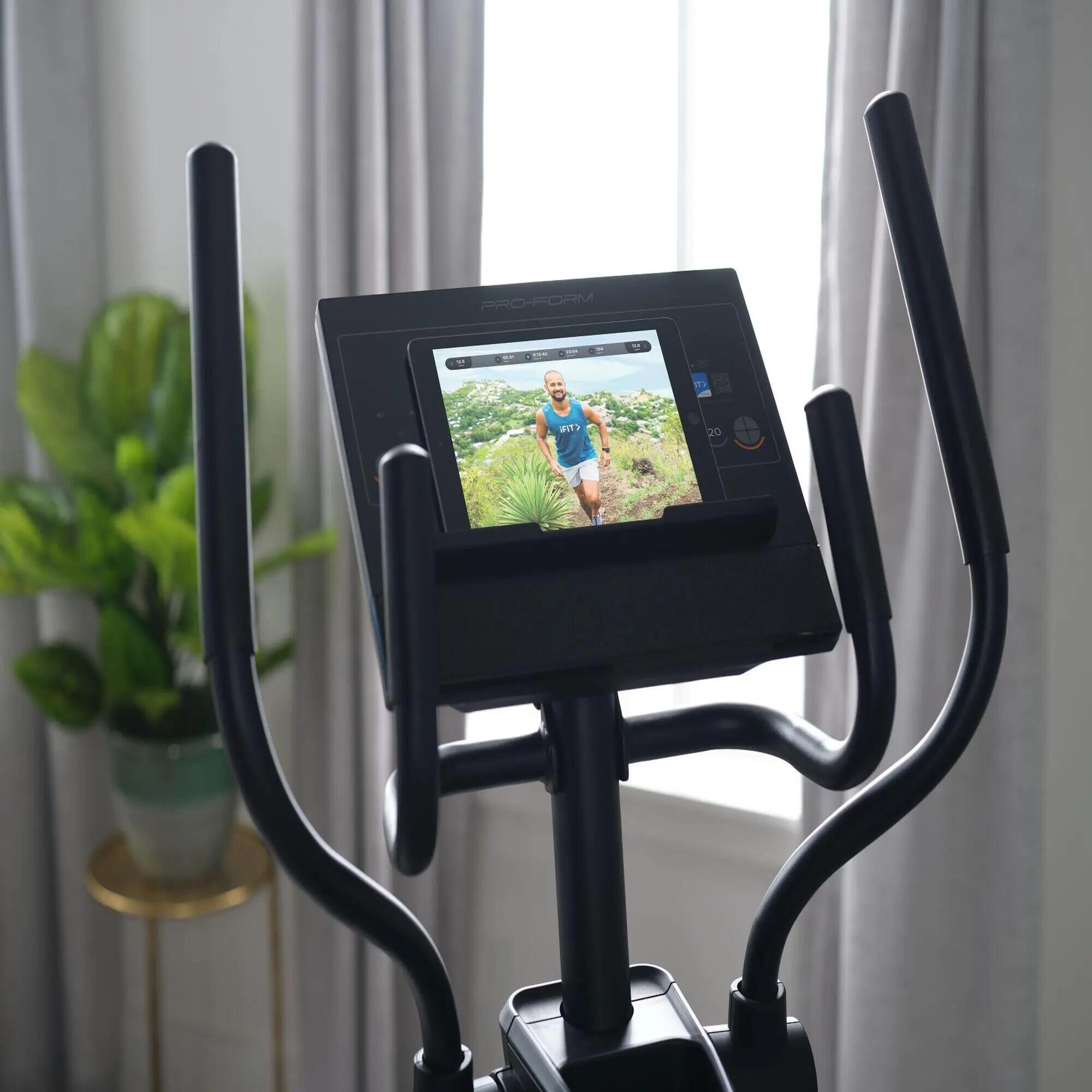 Seconde vie Vélo elliptique d’intérieur connecté Sport Elliptical, noir 4/5