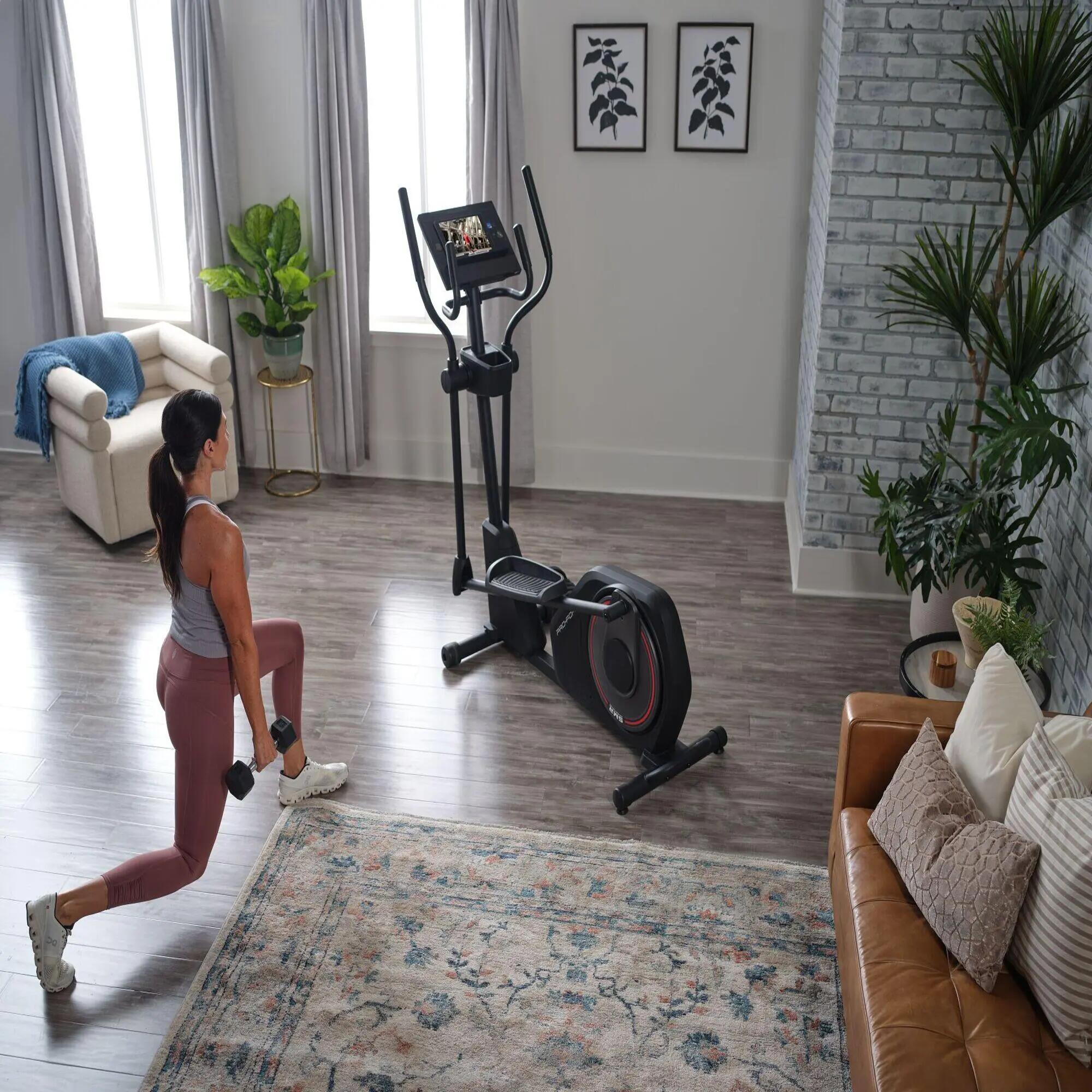 Seconde vie Vélo elliptique d’intérieur connecté Sport Elliptical, noir 3/5