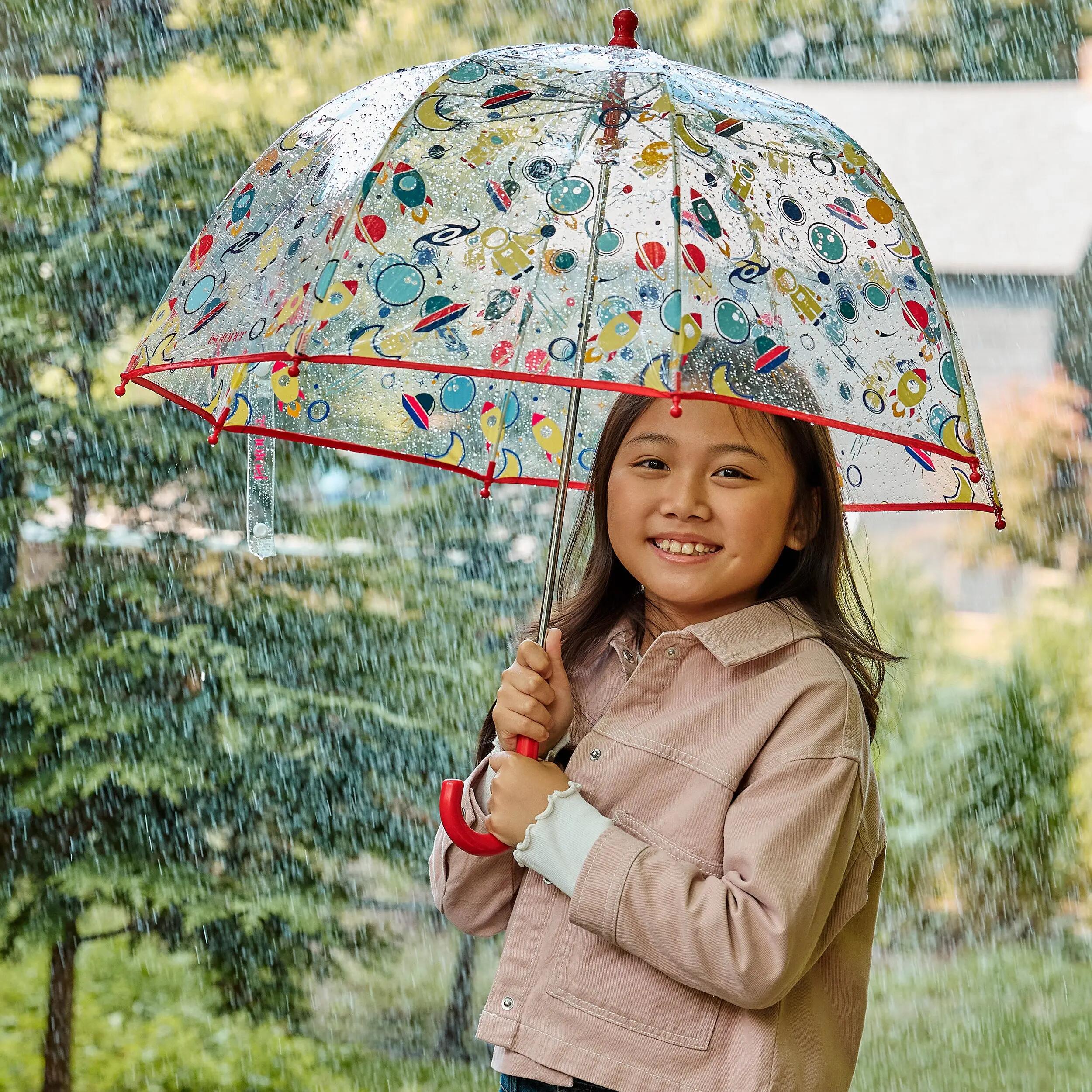 Transparante PVC paraplu/Cosmonaute voor kinderen 2/5