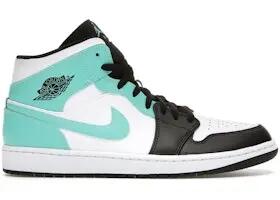 Basketball - schuhe - jordan 1 mid - weiß/schwarz-island green 2/4