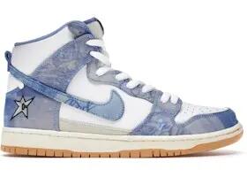 Skate - schuhe - high-top sb dunk high - blau/weiß-gum 3/3
