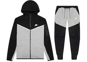 Completo - Walking - Uomo - Tech Fleece con zip - Nero/Grigio melange 3/3