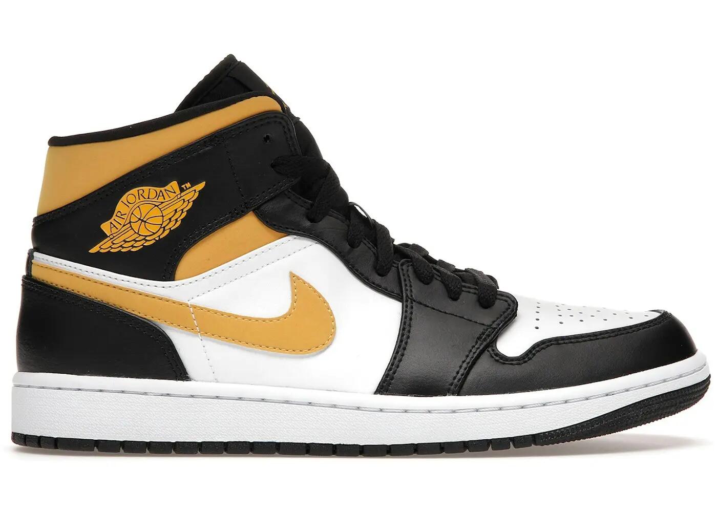 Scarpe - Walking - Uomo - Pelle - Jordan 1 Mid - Bianco/Nero 2/4