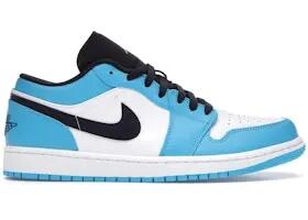 Unisex - basketball - schuhe - air jordan 1 low unc - weiß/blau 3/4