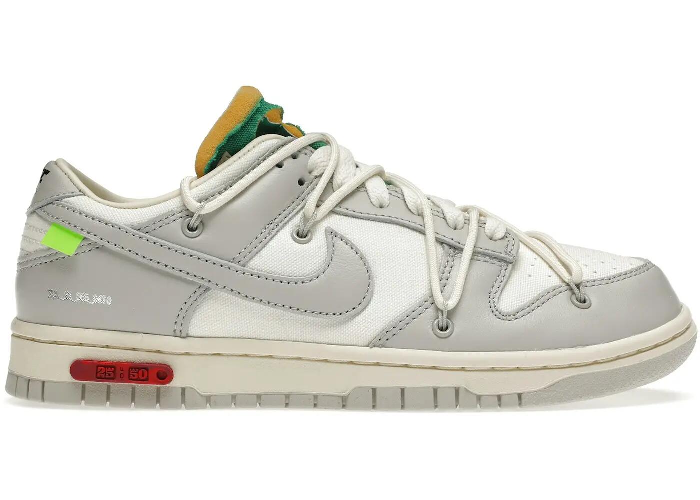 Zapatillas - Lifestyle - Unisex - Dunk Low Off-White Lot 25 - Blanco/gris/rojo 2/3