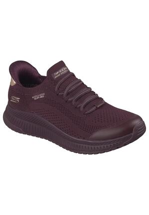 Skechers Damen BOBS Squad 4 Dire Step Slip Ins Sneaker Burgundy