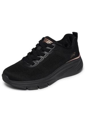 Skechers Damen BOBS Arch Fit Elev8 Vegan Slip Ins Sneaker Black
