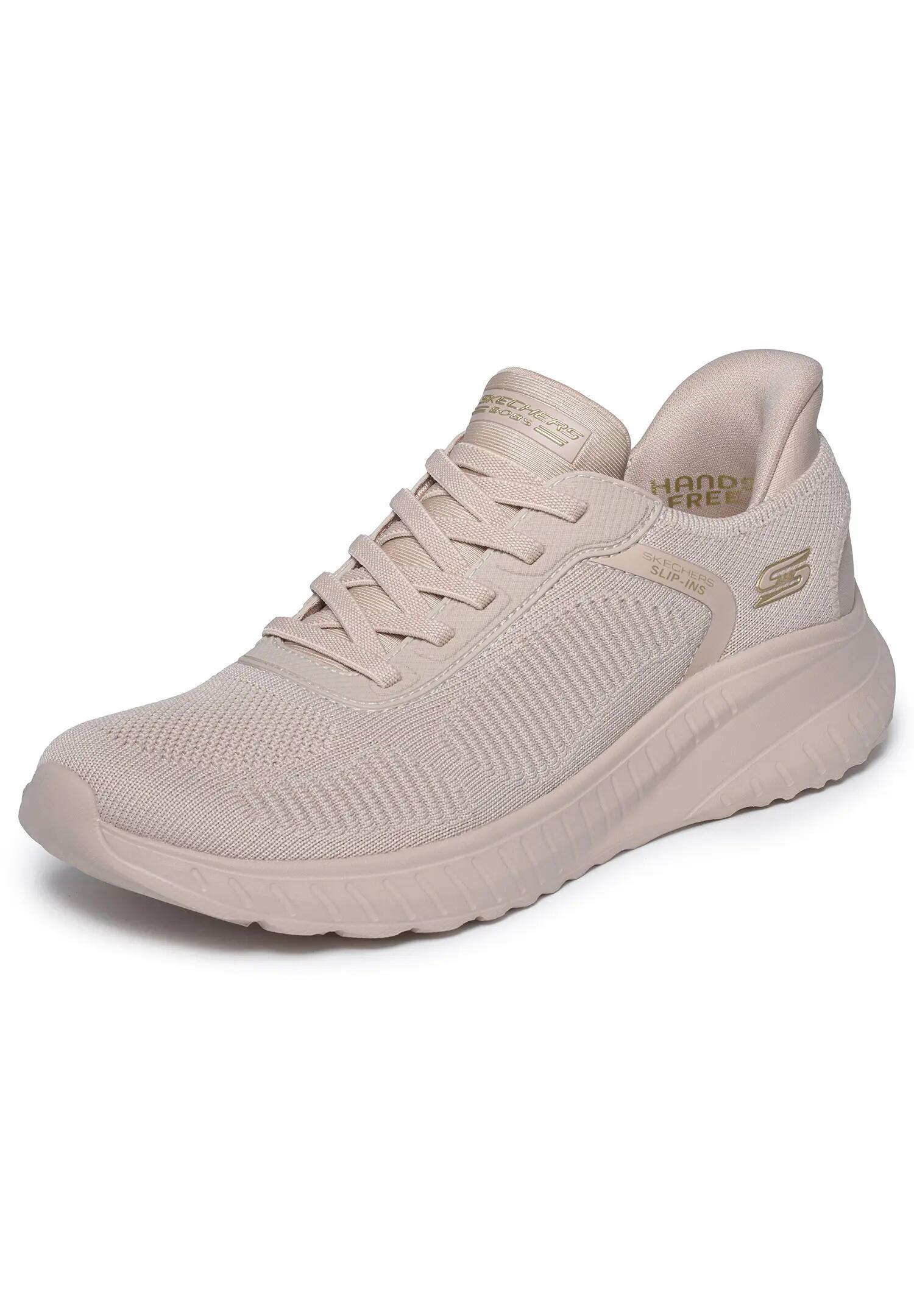 Zapatillas Mujer Skechers Bobs Squad Chaos Beige 2/7