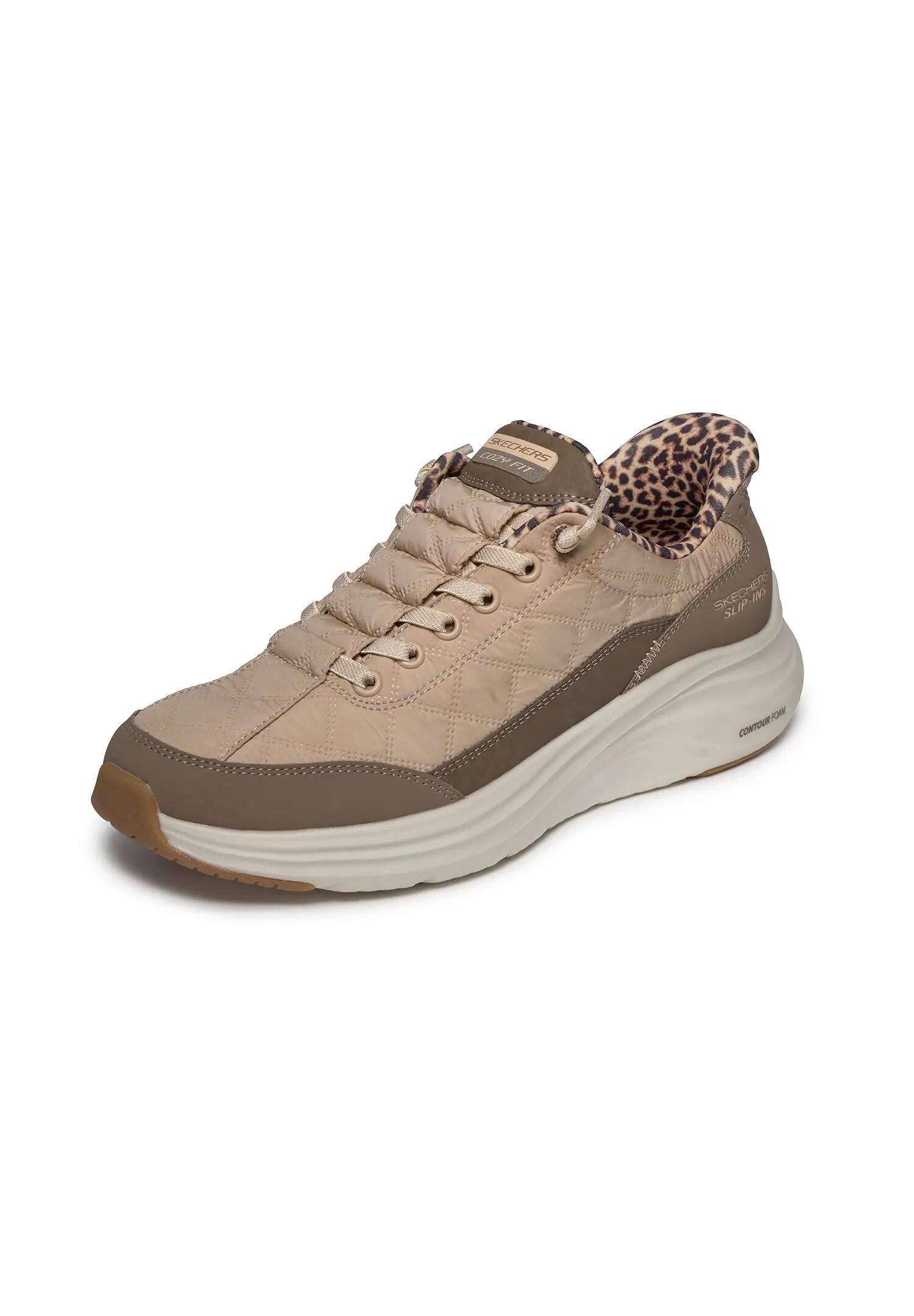 Baskets Femme Marron Skechers CONTOUR FOAM-LEOPARD DREAM 2/5
